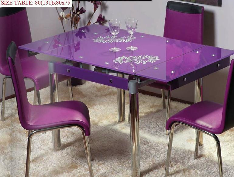 Kinyitható asztalok  Frank  80/130x75cm Violet