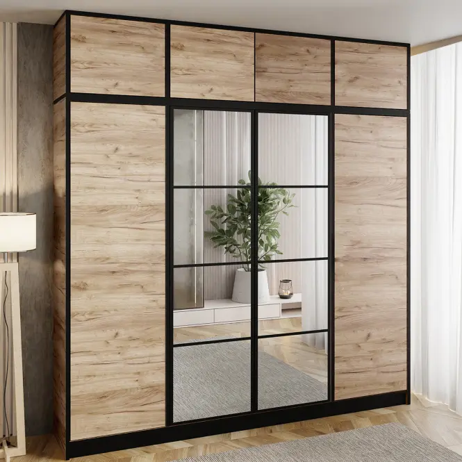 Szekrény Eden 4d Arany Craft tölgy,3