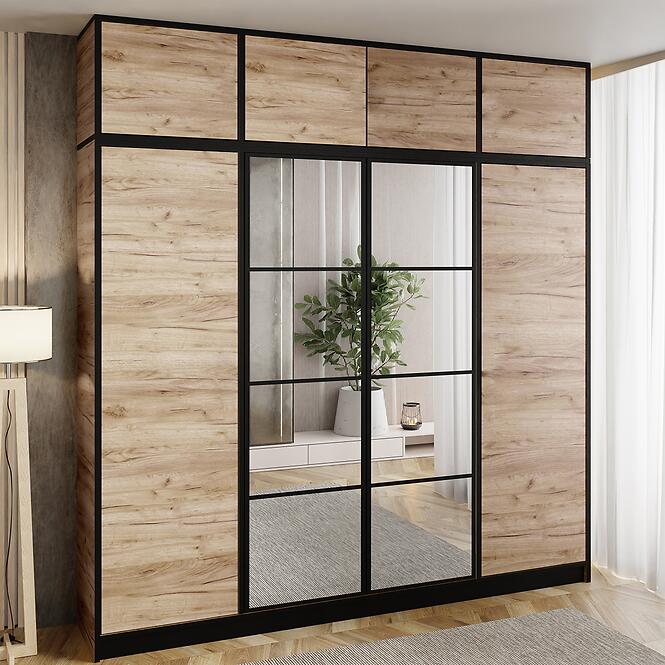 Szekrény Eden 4d Arany Craft tölgy,3