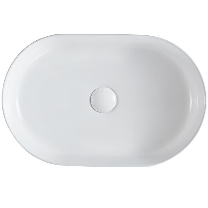 Mosdókagyló lapon Zulu bordázott 50x32 cm,2