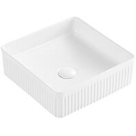 Mosdókagyló lapon Bambuti barázdált 36,5x36,5 cm