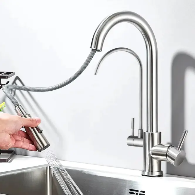 Konyhai csaptelep Eco Fresh csiszolt nikkel
