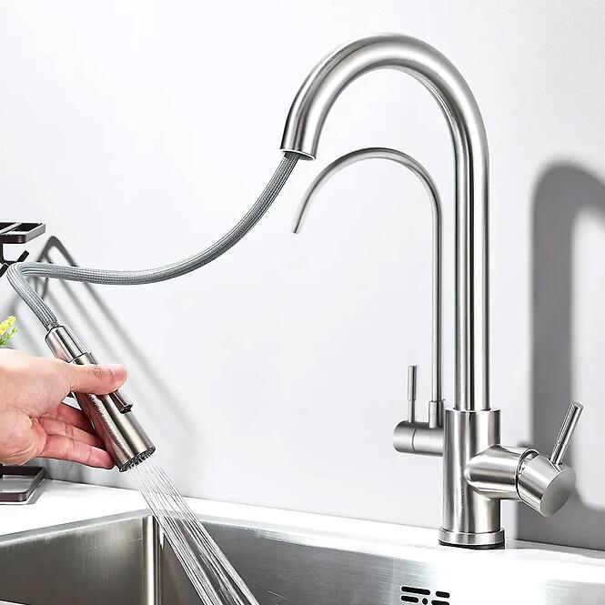 Konyhai csaptelep Eco Fresh csiszolt nikkel