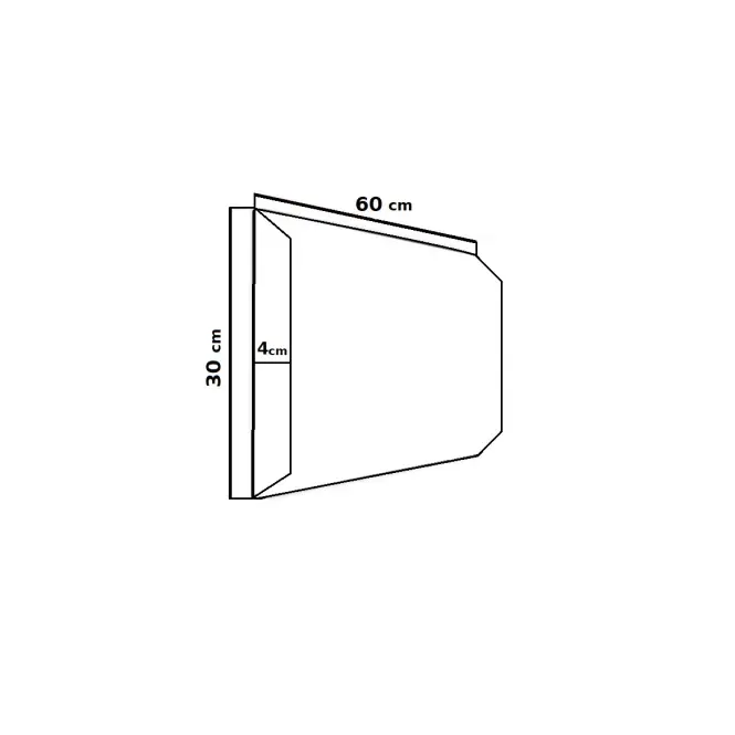 Kárpitozott panel 30/60 világosszürke
