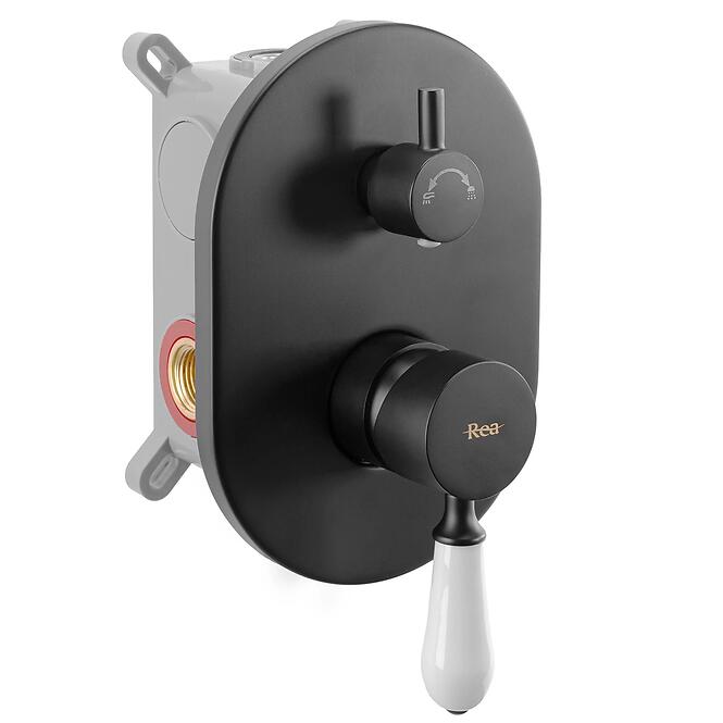 Zuhanyszett Rea rejtett Serra fekete + BOX