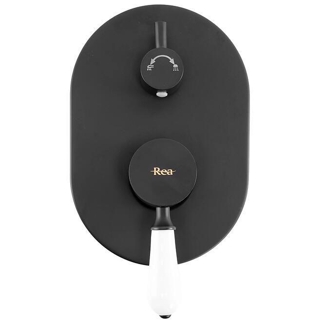 Zuhanyszett Rea rejtett Serra fekete + BOX