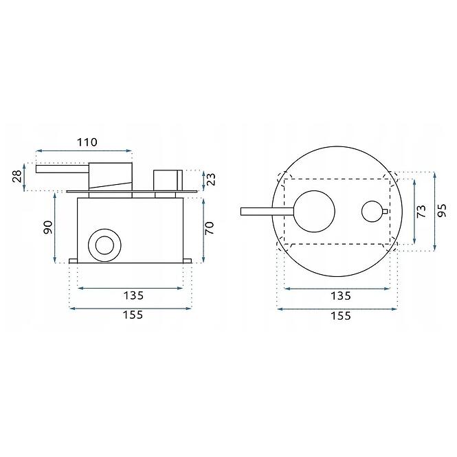 Zuhanyszett Rea rejtett Argon arany csiszolt + BOX,6