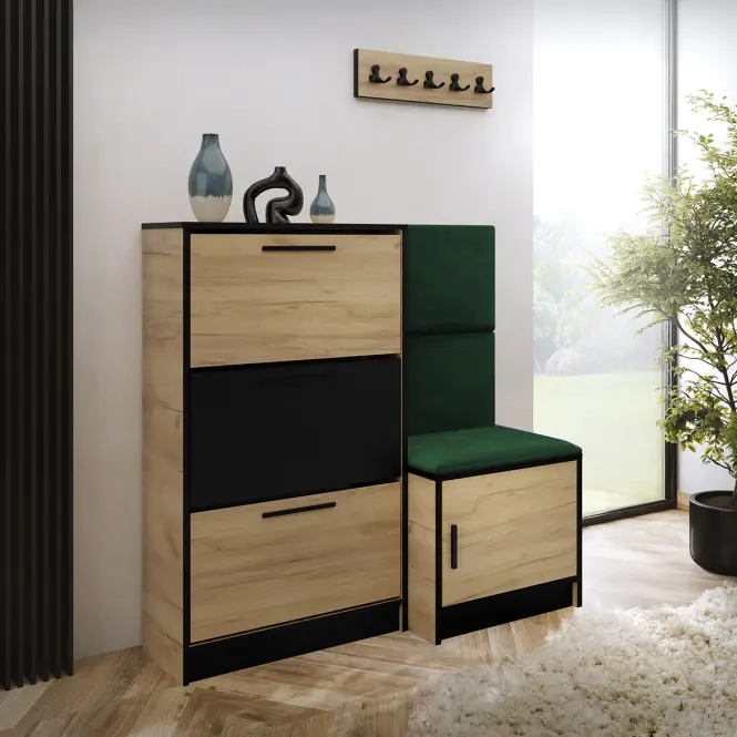 Cipőszekrény Kpl Foli Craft + Zöld (KRONOS 19)