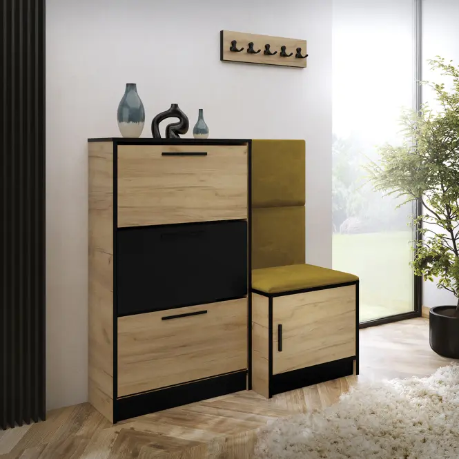 Cipőszekrény Kpl Foli Craft + Sárga (KRONOS 01)
