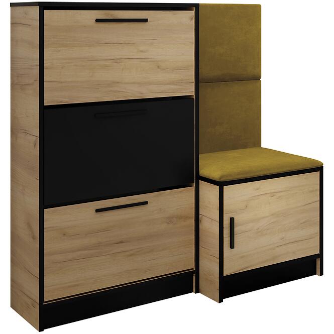 Cipőszekrény Kpl Foli Craft + Sárga (KRONOS 01),2