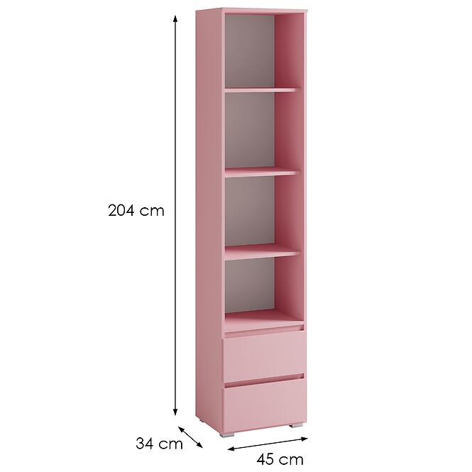 Regál Keskeny Cosmo C01 Rózsaszín,2
