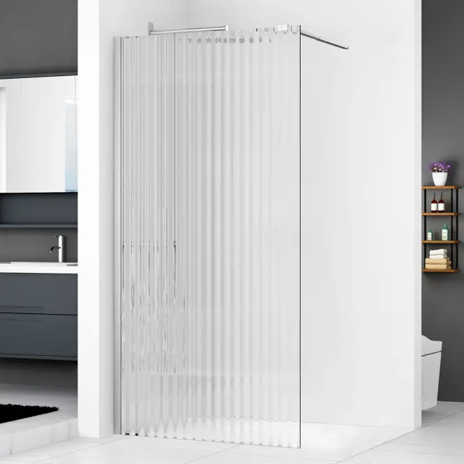 Zuhanyfal Walk-In Fly 100x195 króm,2