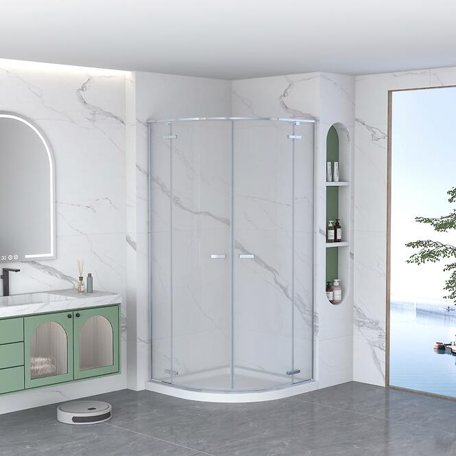 Zuhanykabin félköríves Delta2 90x90195 króm