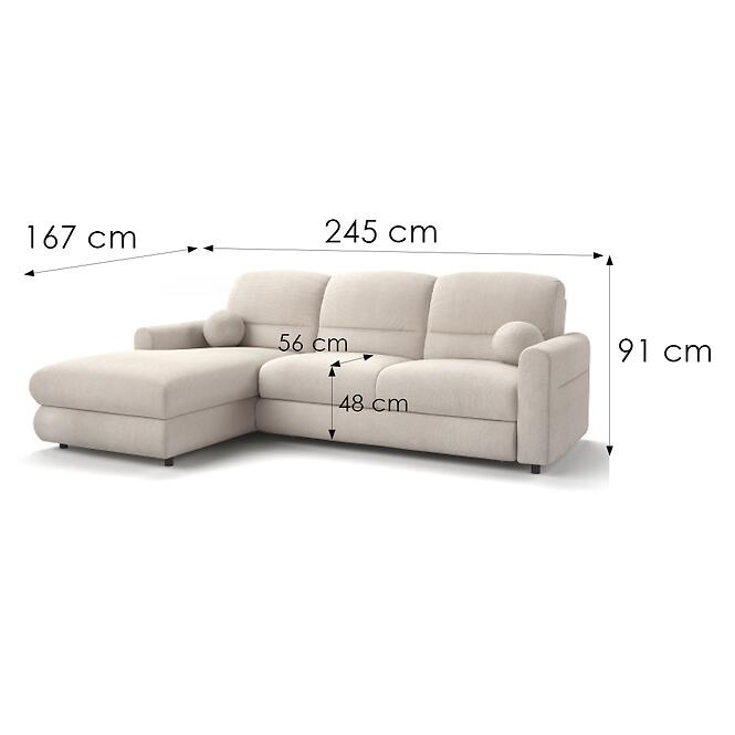 Sarokgarnitúra szett Fiord L Flow 3 bézs,4