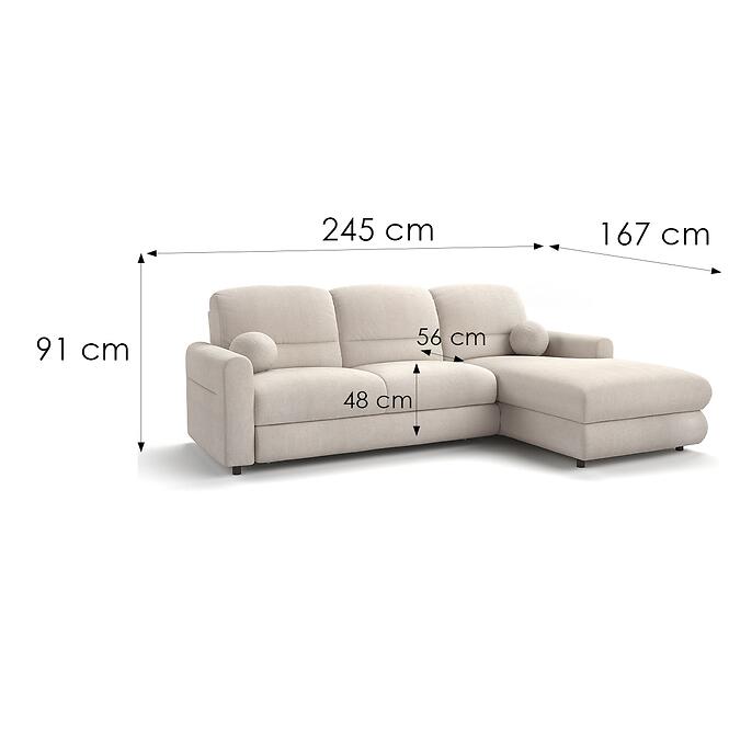 Sarokgarnitúra szett Fiord P Flow 25 bézs,4