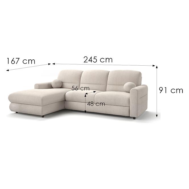 Sarokgarnitúra szett Fiord L Flow 25 bézs,4