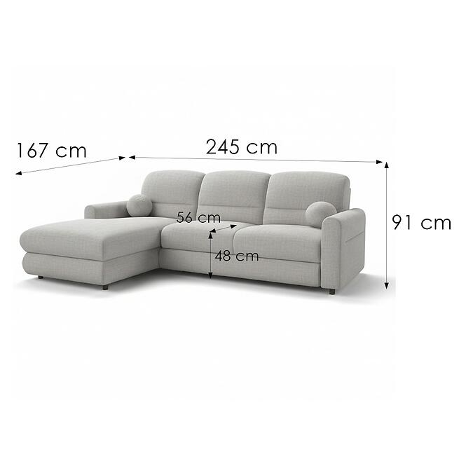 Sarokgarnitúra szett Fiord L Flow 5 bézsszürke,4