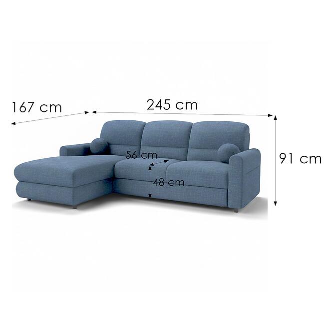 Sarokgarnitúra szett Fiord L Flow 11 kék,4