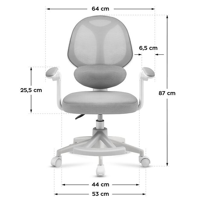 Forgószék Junior 4.5 grey