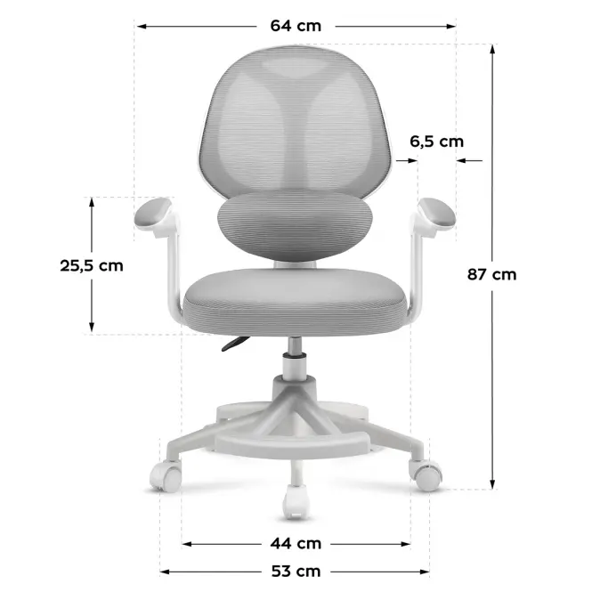 Forgószék Junior 4.5 grey,3