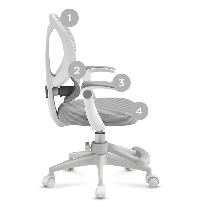 Forgószék Junior 4.5 grey