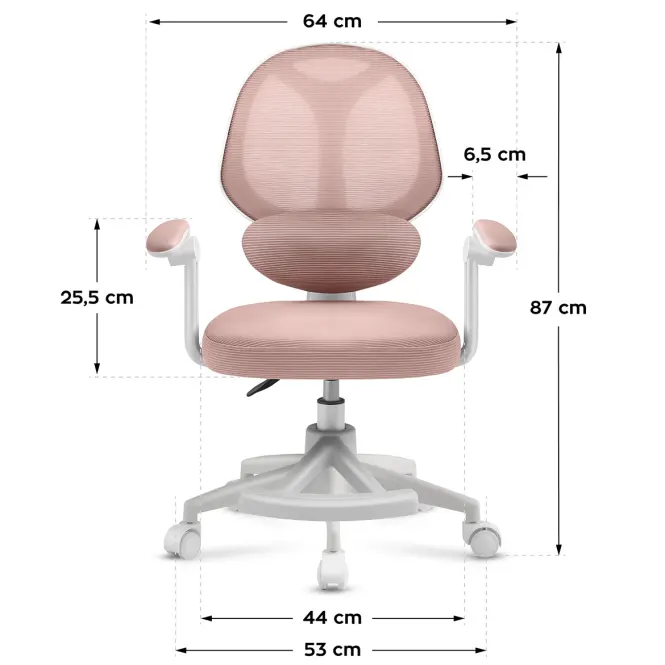 Forgószék Junior 4.5 pink