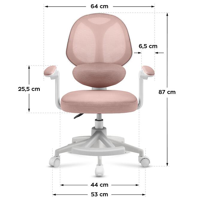 Forgószék Junior 4.5 pink