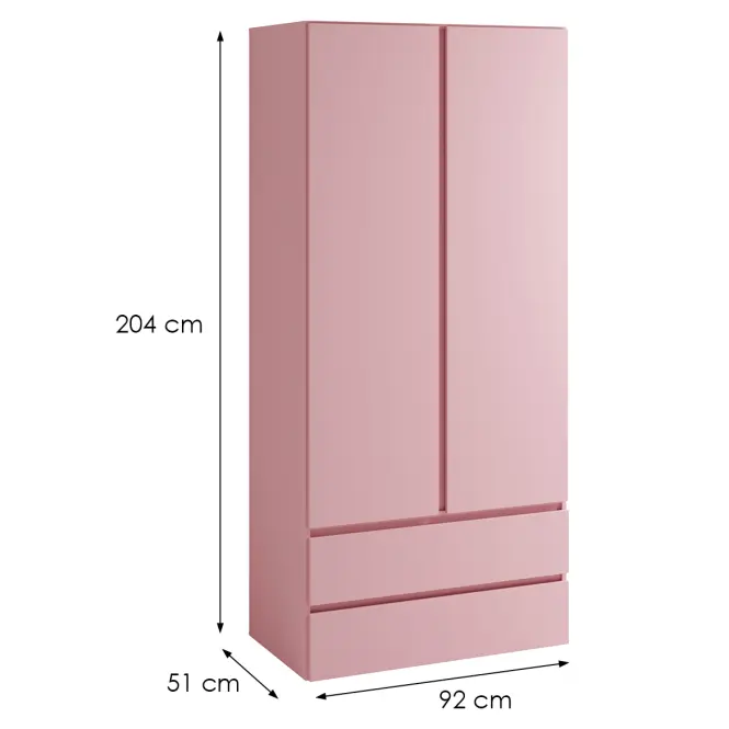 Szekrény 2d Cosmo C02 rózsaszín
