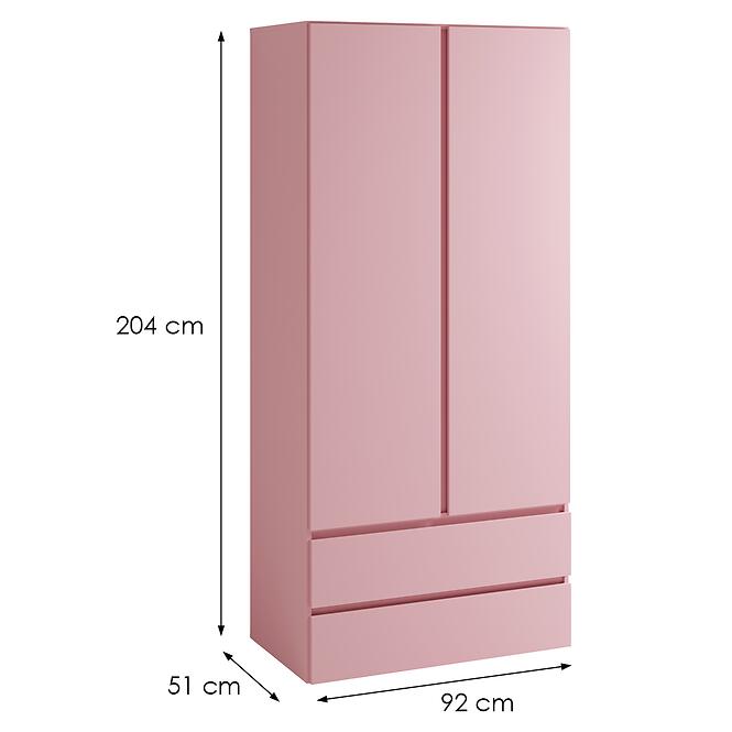 Szekrény 2d Cosmo C02 rózsaszín