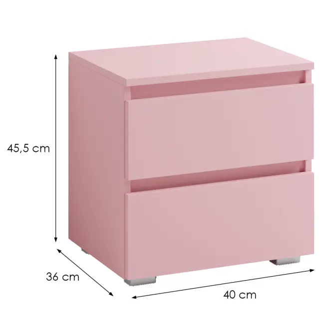 Éjjeliszekrény Cosmo C13 rózsaszín