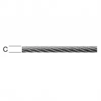 Acélhuzal 3 mm 6x7 + huzal