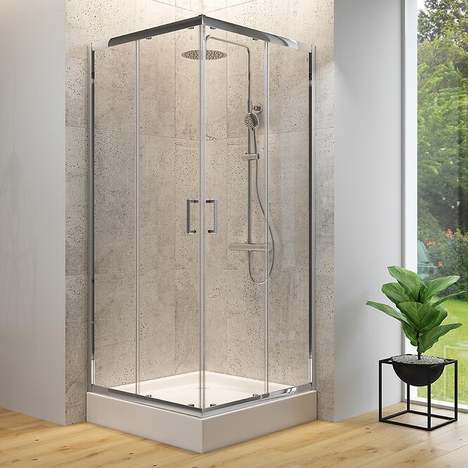 Zuhanykabin Brasco 80x80x190 króm S168-005