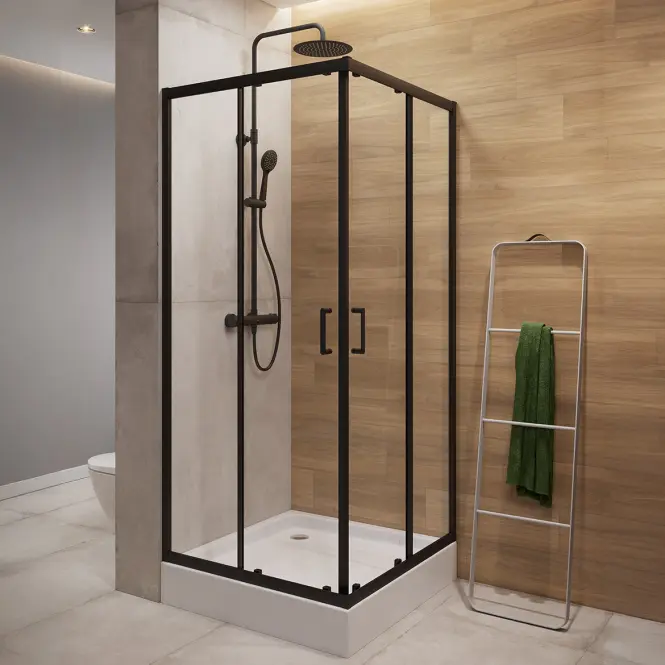 Zuhanykabin Brasco 80x80x190 black S168-007