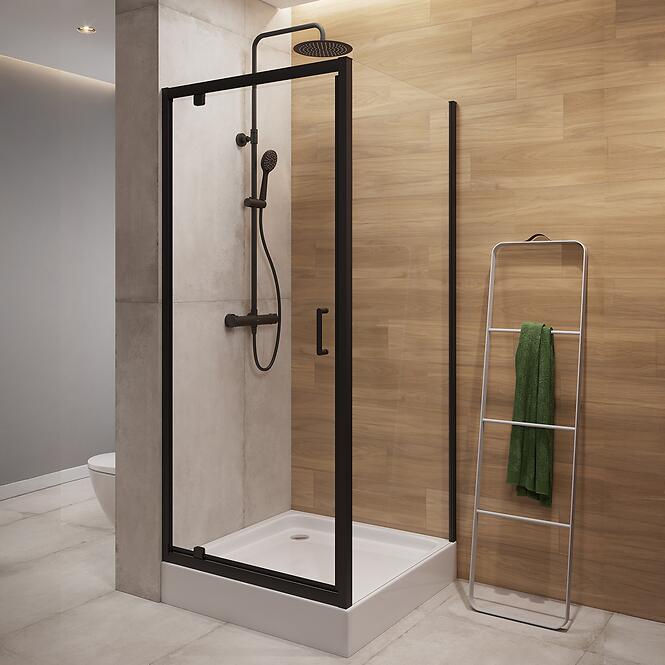 Zuhanykabin Brasco Pivot 80x80x190 black S168-011