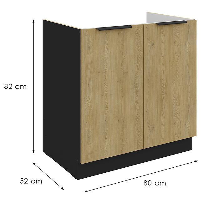 Konyhaszekrény Cremona Bl 80zl 2f Bb