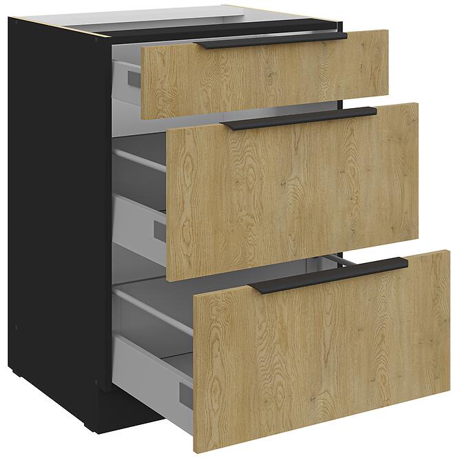 Konyhaszekrény Cremona Bl 60d 3s Bb