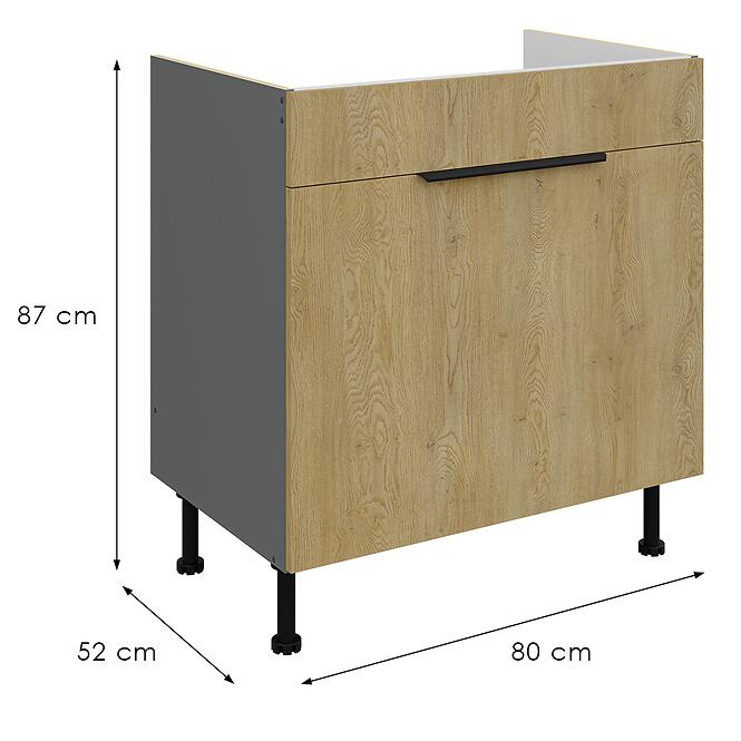 Konyhaszekrény Cremona Ant 80zl 1s Bb