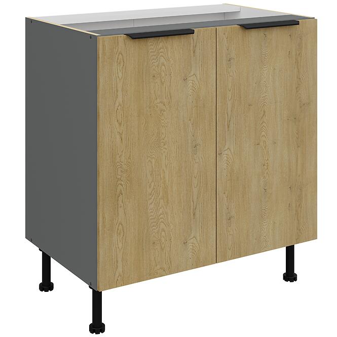Konyhaszekrény Cremona Ant 80d 2f Bb