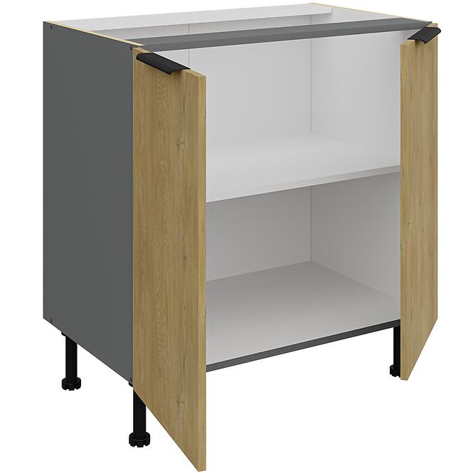Konyhaszekrény Cremona Ant 80d 2f Bb,2