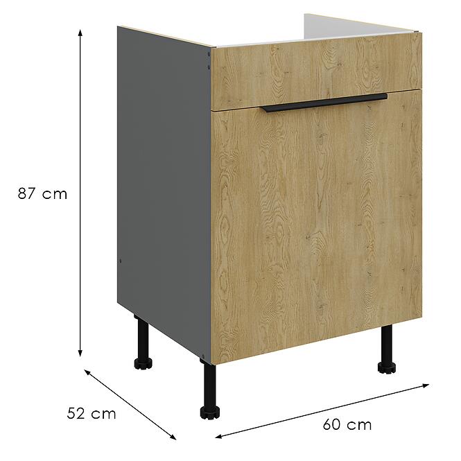 Konyhaszekrény Cremona Ant 60zl 1s Bb