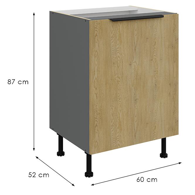 Konyhaszekrény Cremona Ant 60d 1f Bb