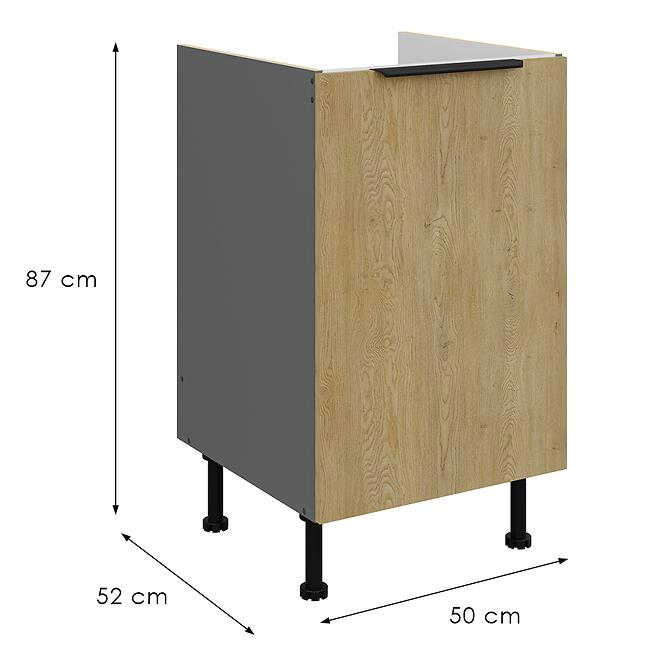 Konyhaszekrény Cremona Ant 50zl 1f Bb