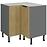 Konyhaszekrény Cremona Ant 90x90 Dn 2f Bb