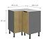 Konyhaszekrény Cremona Ant 90x90 Dn 2f Bb,3
