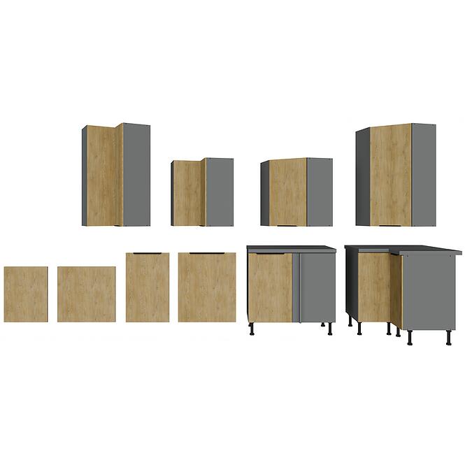 Konyhaszekrény Cremona Ant 90x90 Dn 2f Bb