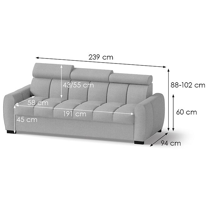 Ülőgarnitúra szett Gomez 3+2+1 Element 24