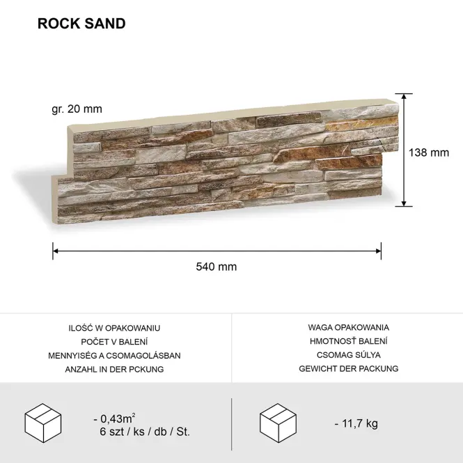 Betonkő Rock Sand,3