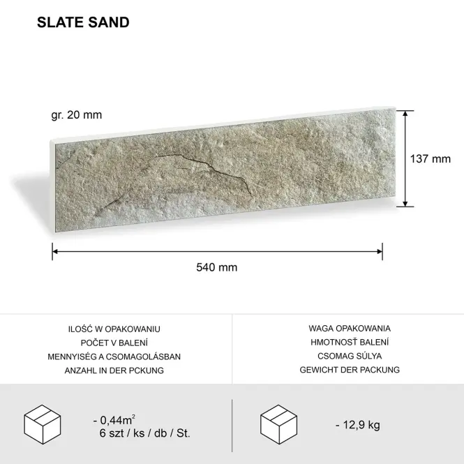Betonkő Slate Sand,3