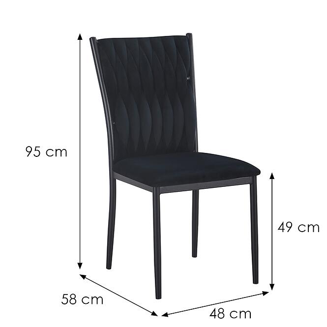 Szék Glamour 12513 fekete