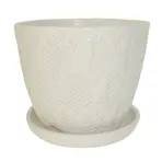 Virágcserép R954-5.5SC-MW 14x14x12 cm fehér